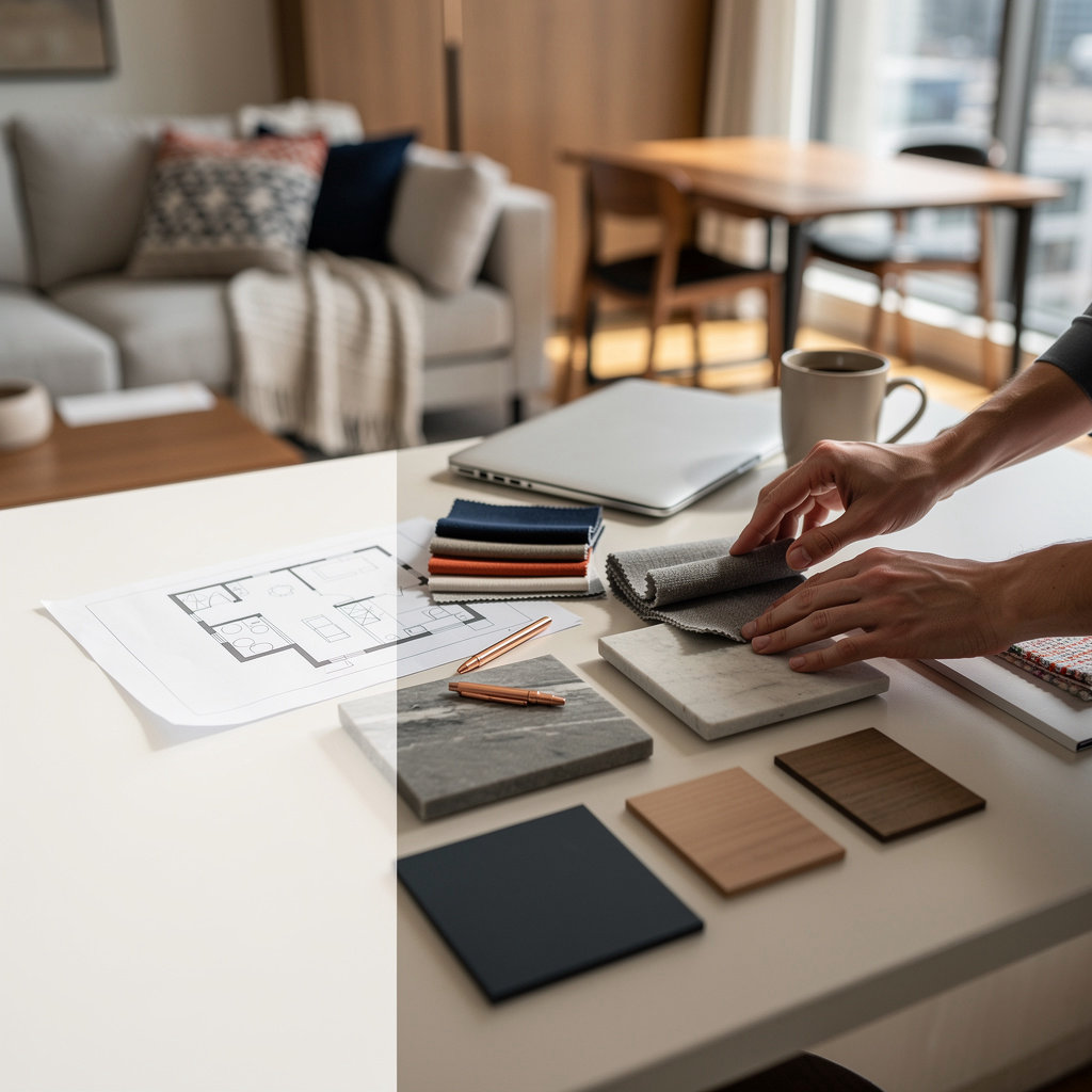 Kaizo Design Studio thoughtfully designed interior space reflecting client lifestyle and values